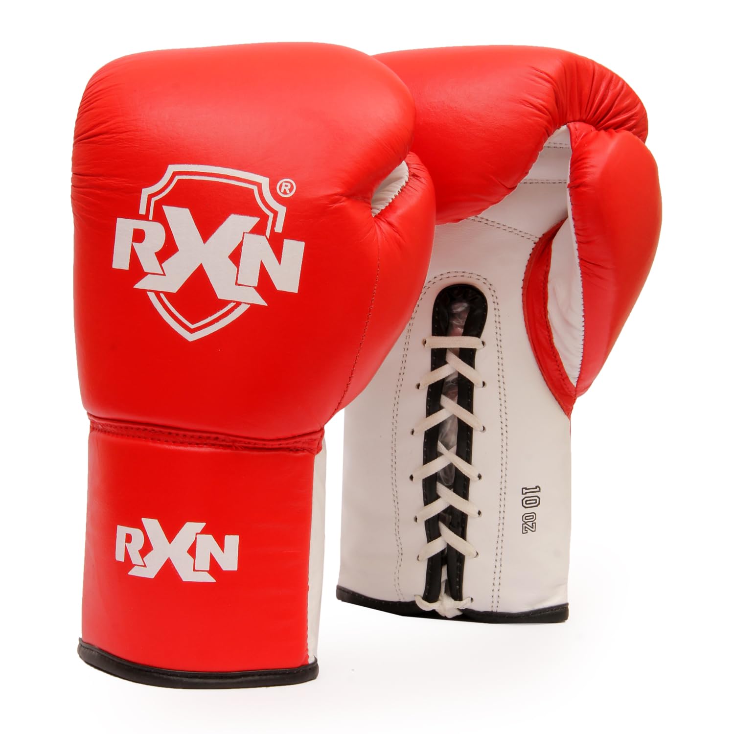 RXN Pro Boxing 2.0 PRO Fight High Grade Natural Leather Boxing Gloves - (BG-15) - Red